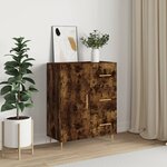 vidaXL Buffet chêne fumé 69 5x34x90 cm bois d'ingénierie