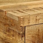 vidaXL Table de chevet murale bois de manguier massif brut