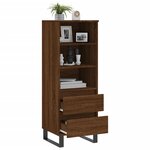 vidaXL Buffet haut Chêne marron 40x36x110 cm Bois d'ingénierie