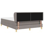 Lit à ressorts vidaXL avec matelas - Taupe  140x200 cm  Tissu