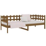 vidaXL Lit de jour sans matelas marron miel 90x200 cm bois pin massif