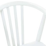 vidaXL Chaise de salle à manger 2 Pièces Blanc Bois de caoutchouc massif