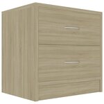 Vidaxl tables de chevet 2 pièces chêne sonoma 40 x 30 x 40 cm aggloméré