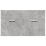 vidaXL Armoire de lavabo de salle de bain gris béton bois d'ingénierie