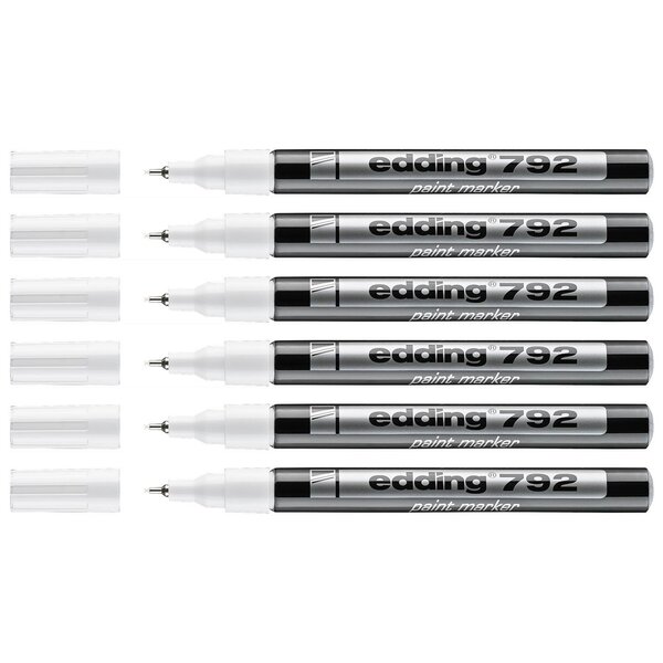 Marqueur Peinture 792 Blanc Pointe Extra-Fine 0 8 mm x 6 EDDING