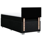 vidaXL Sommier à lattes de lit avec matelas Noir 100x200 cm Tissu