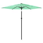 vidaXL Parasol de jardin avec mât en acier vert 223x223x213 cm