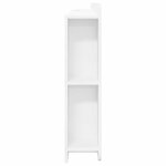 vidaXL Cabinet de Tête de Lit Blanc brillant Bois d’ingénierie
