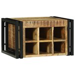 vidaXL Supports à vin 46x35x27.5 cm Bois massif Rugueux Mangue