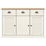 vidaXL Buffet avec tiroirs VIGO 113x40x75 cm blanc bois massif de pin