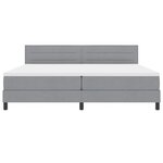vidaXL Lit à ressorts avec matelas Gris clair 200 x 200 cm tissu