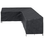 vidaXL Housse de meubles d'extérieur Noir 286 x 222 x 80 cm Tissu 600D
