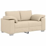 vidaXL Canapé 2 Pièces Crème 219 x 80 x 82 cm tissu