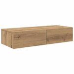 vidaXL Étagère murale avec tiroirs chêne artisanal bois d'ingénierie
