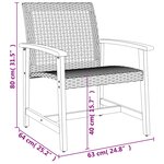 vidaXL Ensemble de bistro 3 Pièces beige résine tressée et bois d'acacia