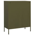 vidaXL Armoire de rangement Vert olive 80x35x101 5 cm Acier