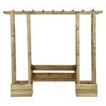 vidaXL Pergola de jardin avec banc et jardinières Bois de pin imprégné