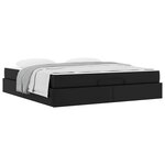 vidaXL Cadre de lit avec matelas Noir 180 x 200 cm Faux cuir