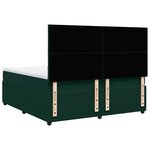 vidaXL Sommier à lattes de lit et matelas Vert foncé 180x200cm Velours