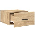 vidaXL Tables de chevet murales 2 Pièces chêne sonoma 35x35x20 cm