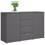 vidaXL Buffet Gris 120x35 5x75 cm Bois d'ingénierie
