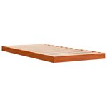 vidaXL Cadre de lit sans matelas cire marron 90x200 cm bois pin massif