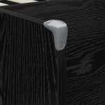 vidaXL Cadre de lit pour enfants avec rangement Chêne noir 80 x 200 cm