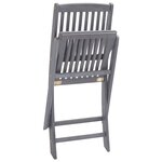 vidaXL Chaises pliables d'extérieur lot de 6 et coussins Bois d'acacia