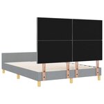 cadre de lit vidaXL Gris clair 160x200 cm Tissu