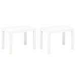vidaXL Bancs de jardin lot de 2 Blanc Plastique