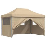 vidaXL Tente de fête Beige 279 x 410 x 315 cm Tissu Oxford