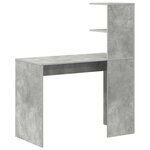 vidaXL Bureau Gris béton 102 x 50 x 124 cm Bois d'ingénierie