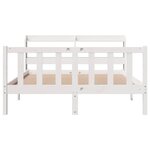 vidaXL Cadre de lit sans matelas blanc 140x200 cm bois de pin massif