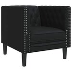 vidaXL Ensemble de Canapés 3 Pièces Noir 194 x 74.5 x 70.5 cm Faux cuir
