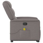 vidaXL Fauteuil inclinable de massage Taupe Tissu