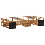 vidaXL Ensemble de canapés d'extérieur 11 pc Naturel