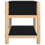 vidaXL Tables de chevet 2 Pièces Noir 42x38x45 cm Bois d’ingénierie