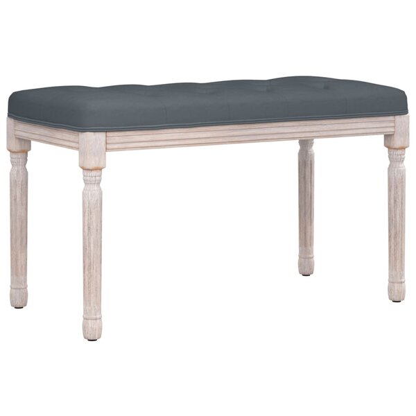 vidaXL Banc Gris foncé 80x40x49 cm Velours