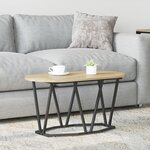 Table basse vidaXL en chêne Sonoma 80x40x40 5 cm en bois d'ingénierie et métal