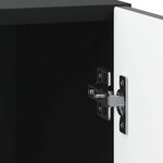 vidaXL Table de chevet Noir 43 x 34 5 x 47 cm Bois d'ingénierie