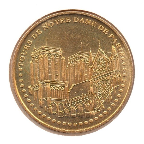 Mini médaille monnaie de paris 2007 - tours de notre-dame de paris