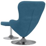 Fauteuil œuf vidaXL avec repose-pieds en velours bleu
