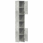 vidaXL Armoire de salle de bain Gris béton Bois d'ingénierie