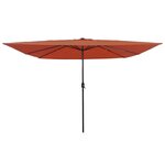 vidaXL Parasol de jardin Rouge  Noir 295 x 295 x 245 cm
