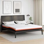 vidaXL Matelas Blanc  Gris 200 x 200 cm Mousse