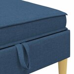 vidaXL Pouf avec Rangement Bleu Tissu