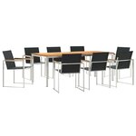 vidaXL Ensemble de salle à manger pour jardin 9 pc