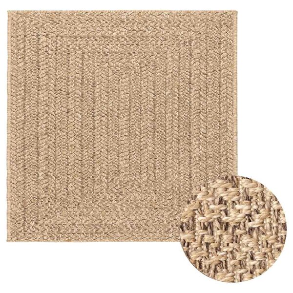 vidaXL Tapis ZIZUR 120x120 cm aspect de jute intérieur et extérieur