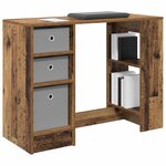 vidaXL Bureau Bois ancien Bois d'ingénierie 100 x 40 x 75 cm
