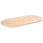 vidaXL Dessus de table 100x50x2 5 cm bois de pin massif ovale